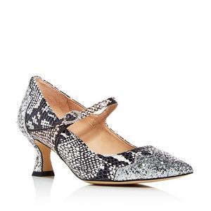 COACH x Tabitha Simmons Women's Edith Snake-Embossed Mary Jane Pumps